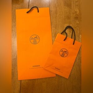Hermès Orange Shopping Bags